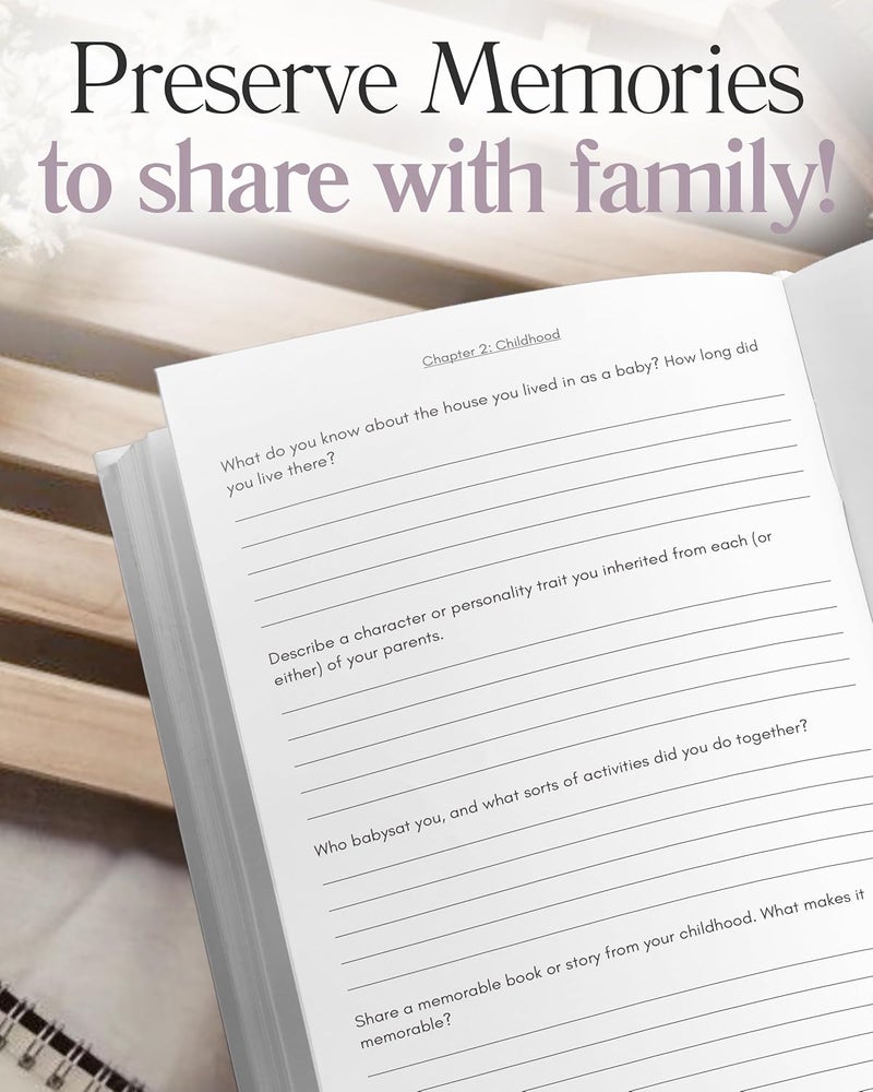 Coco & Lan Stepmom's Life Story Journal (Hardcover): A Meaningful Keepsake for Stepmom to Share Her Journey & Memories, Book Includes 250+ Prompt Questions, Sentimental Gift for Mother's Day, Birthday, Christmas - Image 4